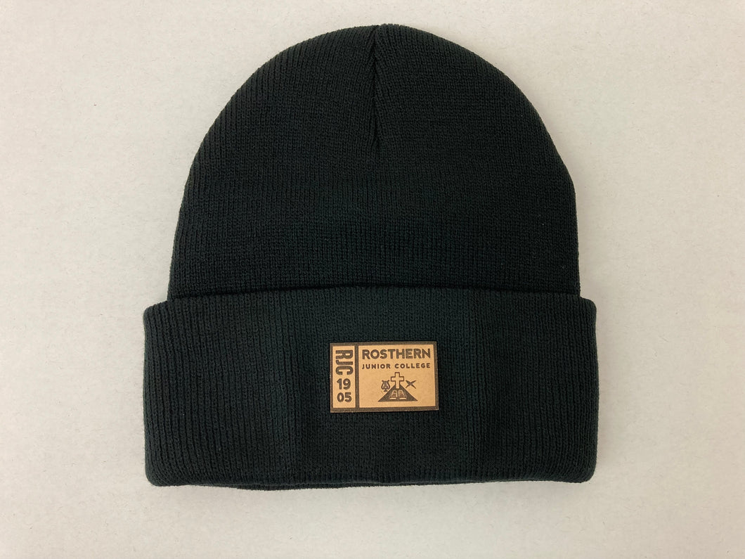 RJC Leather Patch Beanie